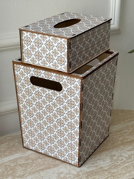 سطل + علبه محارم مغربي (25*20سم)